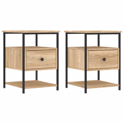 VidaXL 826026, Oak, Iron, Wood, 400 mm, 420 mm, 560 mm, 2 pc(s)