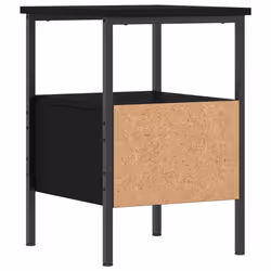 vidaXL Bedside Cabinet Bedside Table Side Table Sonoma Oak Engineered Wood - black - Additional view 7
