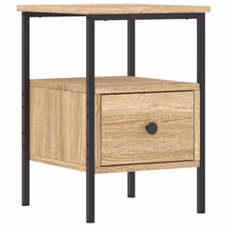 vidaXL Bedside Cabinet Bedside Table Side Table Sonoma Oak Engineered Wood - sonoma oak