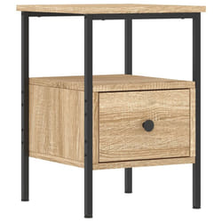 vidaXL Bedside Cabinet Bedside Table Side Table Sonoma Oak Engineered Wood - sonoma oak