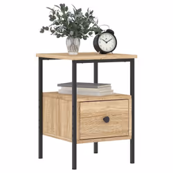 vidaXL Bedside Cabinet Bedside Table Side Table Sonoma Oak Engineered Wood - sonoma oak