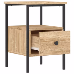 vidaXL Bedside Cabinet Bedside Table Side Table Sonoma Oak Engineered Wood - sonoma oak - Additional view 4