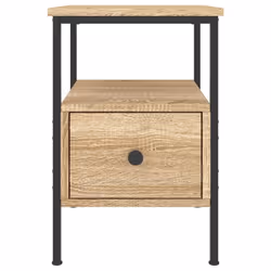 vidaXL Bedside Cabinet Bedside Table Side Table Sonoma Oak Engineered Wood - sonoma oak - Additional view 5