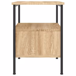 vidaXL Bedside Cabinet Bedside Table Side Table Sonoma Oak Engineered Wood - sonoma oak - Additional view 6