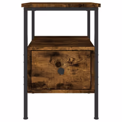 vidaXL Bedside Cabinet Bedside Table Side Table Sonoma Oak Engineered Wood - smoked oak - Additional view 5