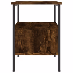 vidaXL Bedside Cabinet Bedside Table Side Table Sonoma Oak Engineered Wood - smoked oak - Additional view 6
