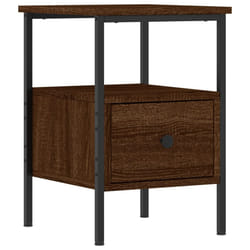 vidaXL Bedside Cabinet Bedside Table Side Table Sonoma Oak Engineered Wood - brown oak