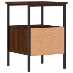 vidaXL Bedside Cabinet Bedside Table Side Table Sonoma Oak Engineered Wood - brown oak - Additional view 7
