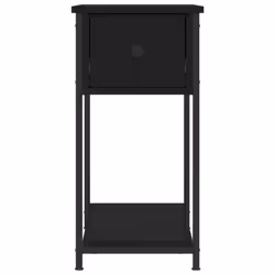 vidaXL Bedside Cabinets Side Table Nightstand 2 pcs Smoked Oak Engineered Wood - black, 2 pcs - Additional view 5