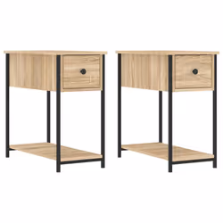 VidaXL 826056, Oak, Iron, Wood, 300 mm, 600 mm, 600 mm, 2 pc(s)
