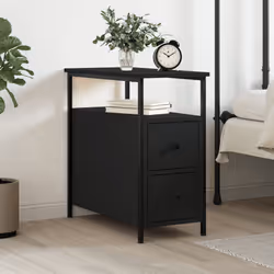 VidaXL 826063 nightstand/bedside table Black