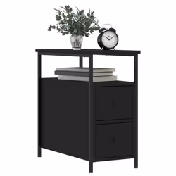 VidaXL 826063 nightstand/bedside table Black