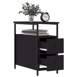 VidaXL 826063 nightstand/bedside table Black - Additional view 4