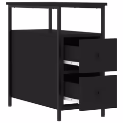 VidaXL 826063 nightstand/bedside table Black - Additional view 6