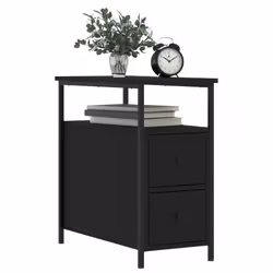 VidaXL 826064 nightstand/bedside table Black