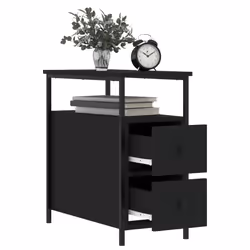 VidaXL 826064 nightstand/bedside table Black - Additional view 4