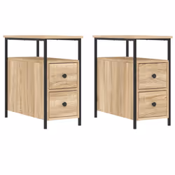 VidaXL 826066, Oak, Iron, Wood, 300 mm, 600 mm, 600 mm, 2 pc(s)