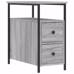 vidaXL Bedside Cabinet Bedside Table Side Table Sonoma Oak Engineered Wood - grey sonoma