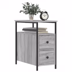 vidaXL Bedside Cabinet Bedside Table Side Table Sonoma Oak Engineered Wood - grey sonoma