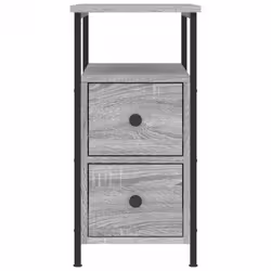 vidaXL Bedside Cabinet Bedside Table Side Table Sonoma Oak Engineered Wood - grey sonoma - Additional view 4