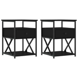 VidaXL 826074 nightstand/bedside table Black