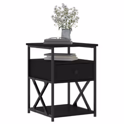 VidaXL 826074 nightstand/bedside table Black