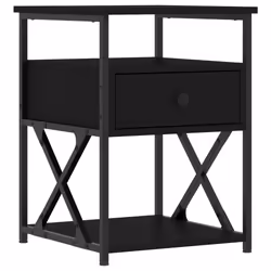 VidaXL 826074 nightstand/bedside table Black - Additional view 5