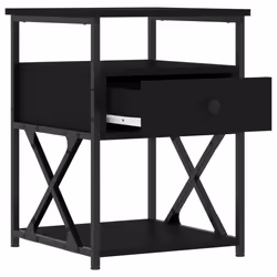 VidaXL 826074 nightstand/bedside table Black - Additional view 7