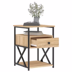 VidaXL 826075 nightstand/bedside table Oak - Additional view 4