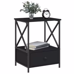 VidaXL 826083 nightstand/bedside table Black