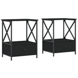 VidaXL 826084 nightstand/bedside table Black