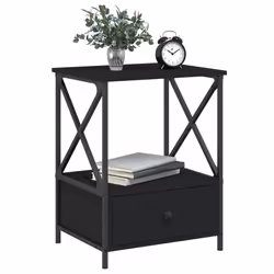 VidaXL 826084 nightstand/bedside table Black