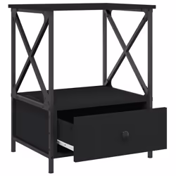 VidaXL 826084 nightstand/bedside table Black - Additional view 7