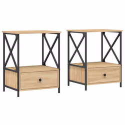 VidaXL 826086, Oak, Iron, Wood, 500 mm, 410 mm, 650 mm, 2 pc(s)