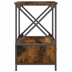 vidaXL Bedside Tables Bedside Cabinet Nightstand Side Table Engineered Wood - smoked oak - Additional view 6