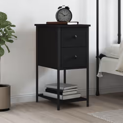 VidaXL 826093 nightstand/bedside table Black