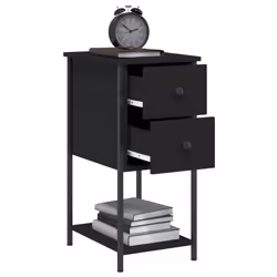 VidaXL 826093 nightstand/bedside table Black - Additional view 4