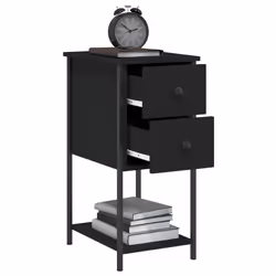 VidaXL 826094 nightstand/bedside table Black - Additional view 4