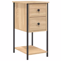 vidaXL Bedside Cabinet Bedside Table Side Table Sonoma Oak Engineered Wood - sonoma oak