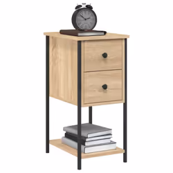 vidaXL Bedside Cabinet Bedside Table Side Table Sonoma Oak Engineered Wood - sonoma oak