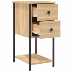 vidaXL Bedside Cabinet Bedside Table Side Table Sonoma Oak Engineered Wood - sonoma oak - Additional view 4
