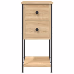 vidaXL Bedside Cabinet Bedside Table Side Table Sonoma Oak Engineered Wood - sonoma oak - Additional view 5