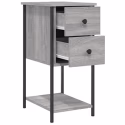 VidaXL 826099 nightstand/bedside table Grey, Oak - Additional view 5