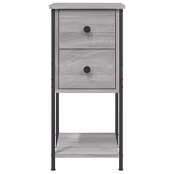 vidaXL Bedside Cabinets Nightstand Bed Table 2 pcs Smoked Oak Engineered Wood - grey sonoma, 2 pcs - Additional view 6