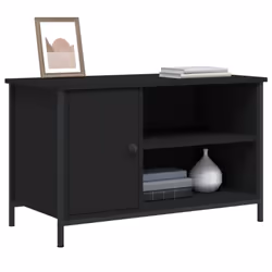 vidaXL TV Cabinet Side Cabinet Sideboard Cupboard Smoked Oak Engineered Wood - black - Additional view 2