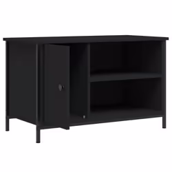 vidaXL TV Cabinet Side Cabinet Sideboard Cupboard Smoked Oak Engineered Wood - black - Additional view 4