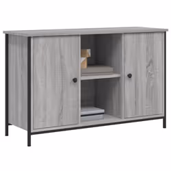 vidaXL TV Cabinet TV Console Sideboard Media Console Black Engineered Wood - grey sonoma