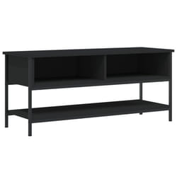 vidaXL TV Cabinet TV Console Sideboard Media Console Black Engineered Wood - black