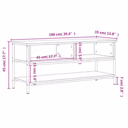 vidaXL TV Cabinet TV Console Sideboard Media Console Black Engineered Wood - black