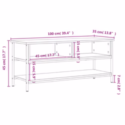 vidaXL TV Cabinet TV Console Sideboard Media Console Black Engineered Wood - sonoma oak - Additional view 8